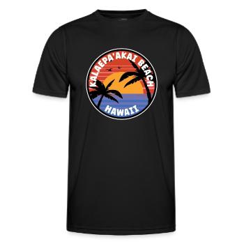 Kalaepa'Akai Beach Hawaii Sunrise - Men's Functional T-Shirt - black - Front - AI Model Male 178 dark (178cm)