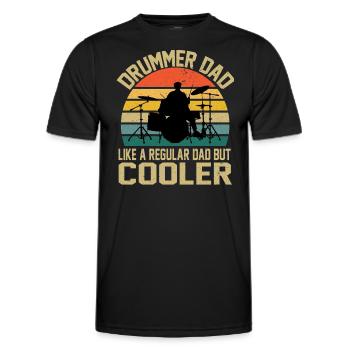 Batteur Papa comme un père ordinaire mais plus cool - T-shirt sport Homme - noir - Devant - AI Model Male 178 dark (178cm)