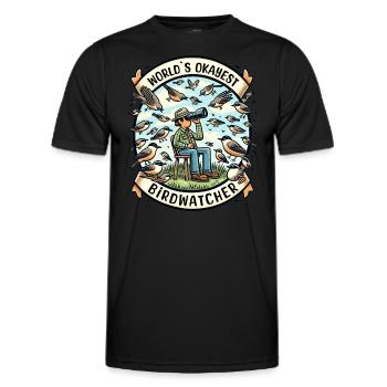 Le meilleur ornithologue du monde Okay Birdwatcher - T-shirt sport Homme - noir - Devant - AI Model Male 178 dark (178cm)