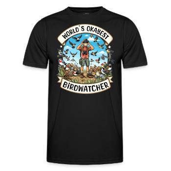 Le meilleur ornithologue du monde Okay Birdwatcher - T-shirt sport Homme - noir - Devant - AI Model Male 178 dark (178cm)