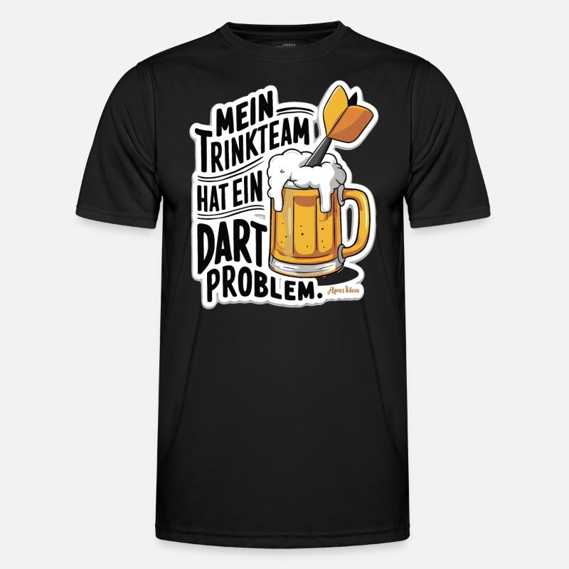 Mein Trinkteam Hat Ein Dart Problem Männer Funktions-T-Shirt