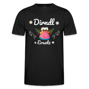 Dirndl Ersatz - Männer Funktions-T-Shirt - Schwarz - Vorne - AI Model Male 178 dark (178cm)
