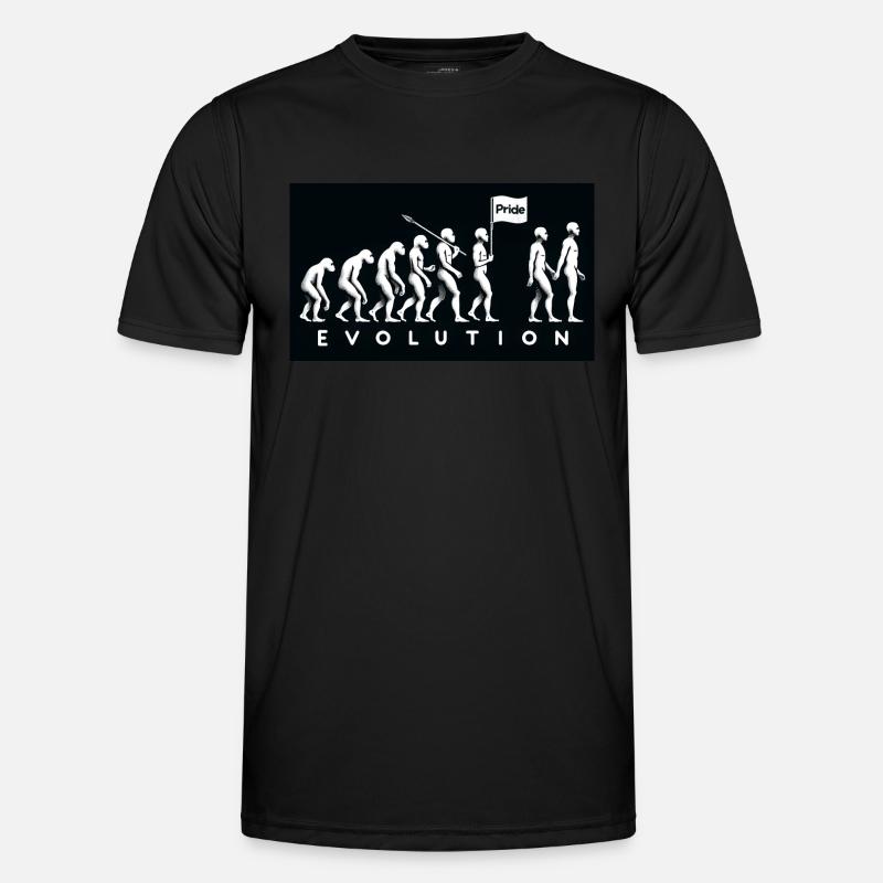 Pride Evolution – Marsch der Vielfalt - Männer Funktions-T-Shirt - Schwarz