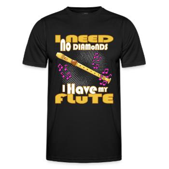 Flûte Brass Band Clarinette - T-shirt sport Homme - noir - Devant - AI Model Male 178 dark (178cm)