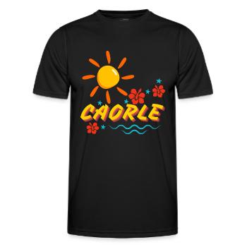 Caorle Beach Italien T-Shirt Sommer Souvenir - Männer Funktions-T-Shirt - Schwarz - Vorne - AI Model Male 178 dark (178cm)
