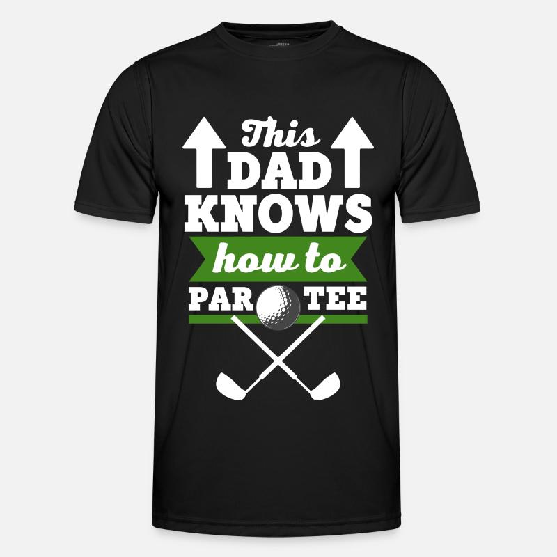 Golf design for fathers - Men's Functional T-Shirt - black