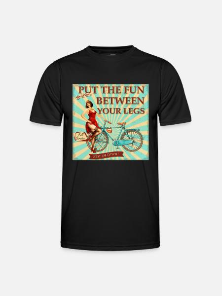 Bicycle - Put the fun between your legs - Men's Functional T-Shirt - black