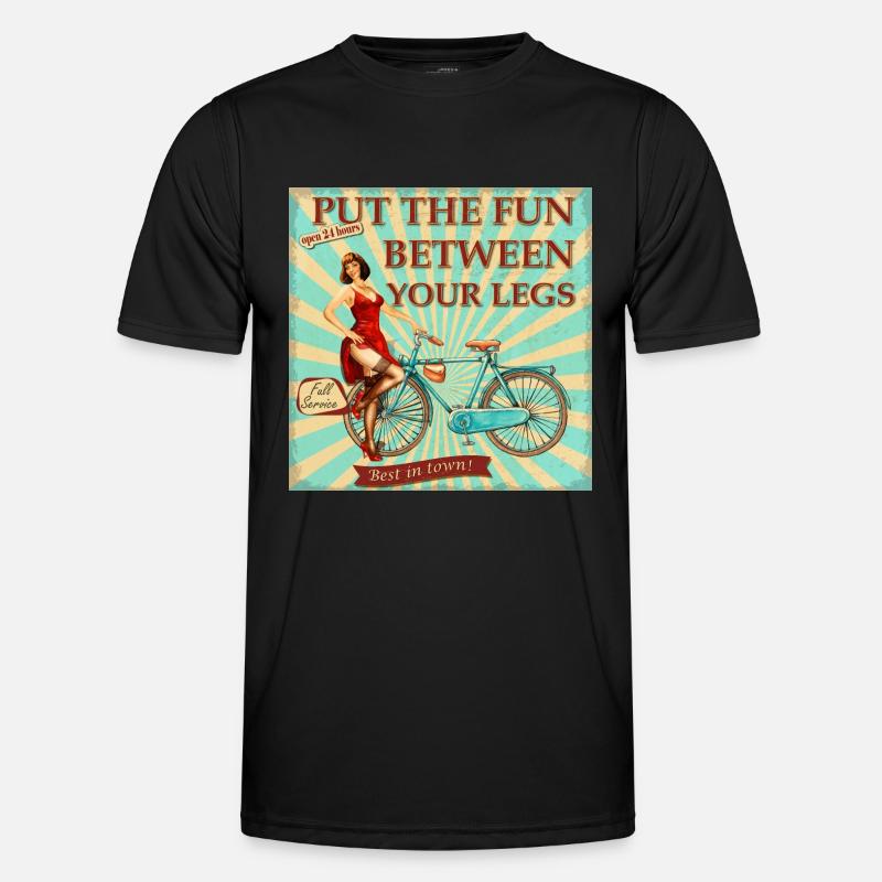 Bicycle - Put the fun between your legs - Men's Functional T-Shirt - black