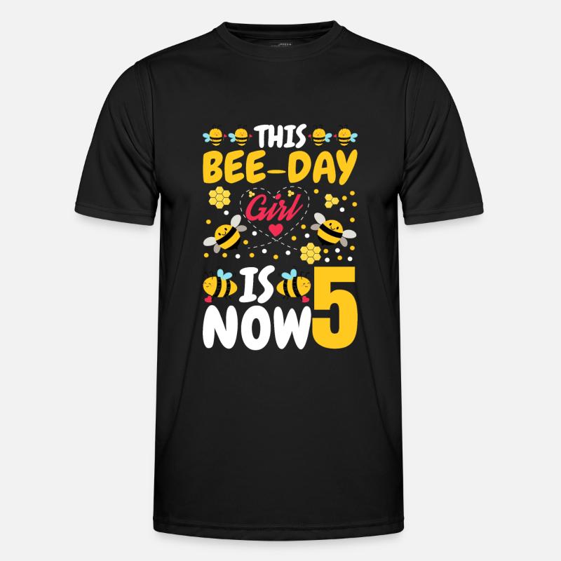 Dieses Bee-day-mädchen Ist Jetzt 5. 5. Männer Funktions-T-Shirt
