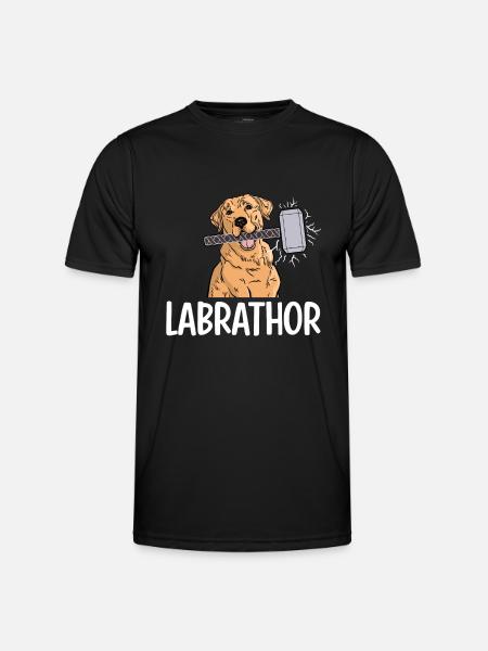 Labrathor Labrador Retriever Golden Retriever - Men's Functional T-Shirt - black
