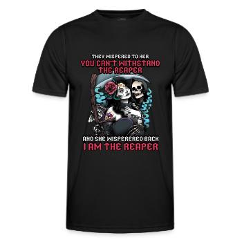 Je suis la faucheuse sinistre Dia De Los Muertos - T-shirt sport Homme - noir - Devant - AI Model Male 178 dark (178cm)