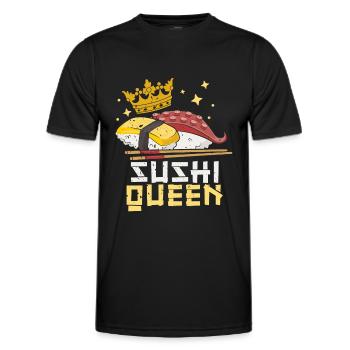 Sushi Queen Sushi-liebhaber Japan Japanisches - Männer Funktions-T-Shirt - Schwarz - Vorne - AI Model Male 178 dark (178cm)