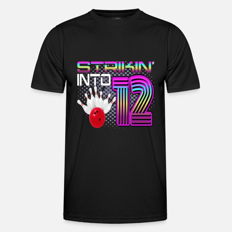 Striking Into 12 Bowling Bowler 12. Geburtstag Männer Funktions-T-Shirt