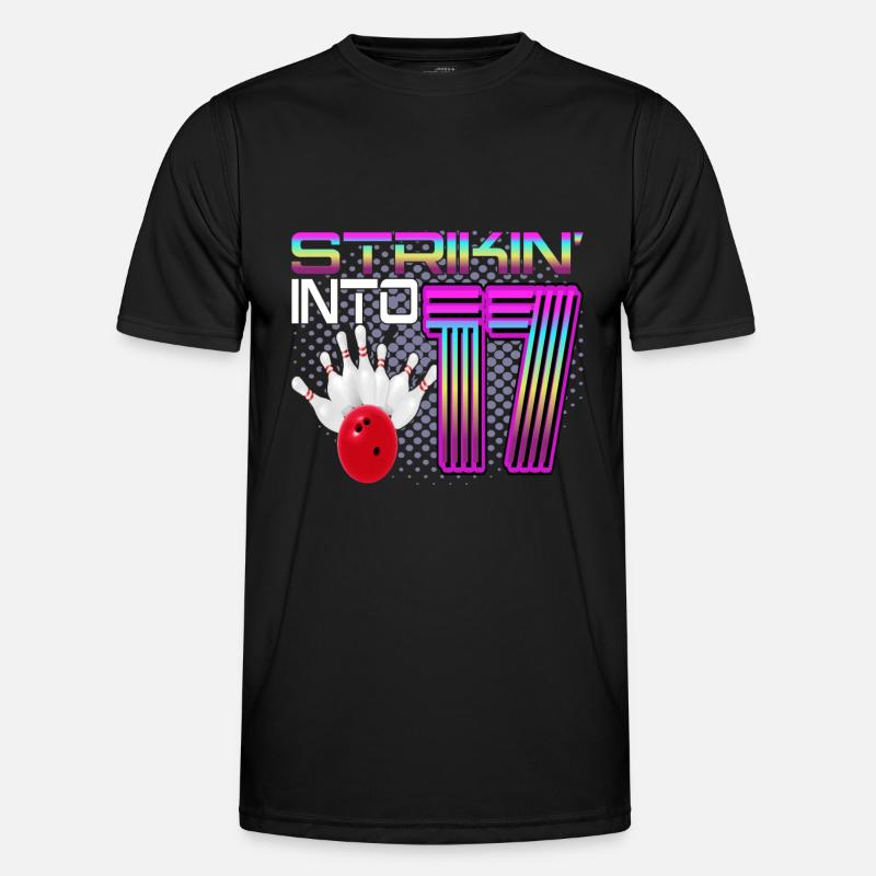 Striking Into 17 Bowling Bowler 17. Geburtstag Männer Funktions-T-Shirt