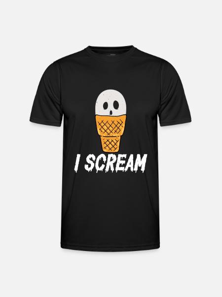 I Scream Sorbet Mochi Popsicles Lody - Funkcjonalna koszulka męska - czarny