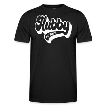 2022 - zukünftiger Ehemann, Verlobungspartei - Männer Funktions-T-Shirt - Schwarz - Vorne - AI Model Male 178 dark (178cm)
