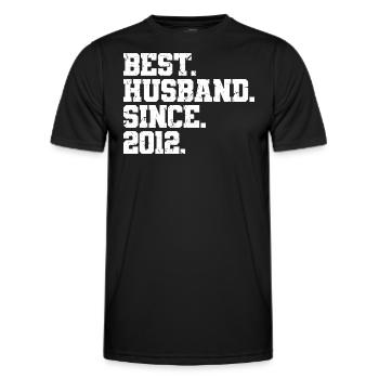 Meilleur mari depuis 2012, cadeau d’anniversaire de 11 ans - T-shirt sport Homme - noir - Devant - AI Model Male 178 dark (178cm)