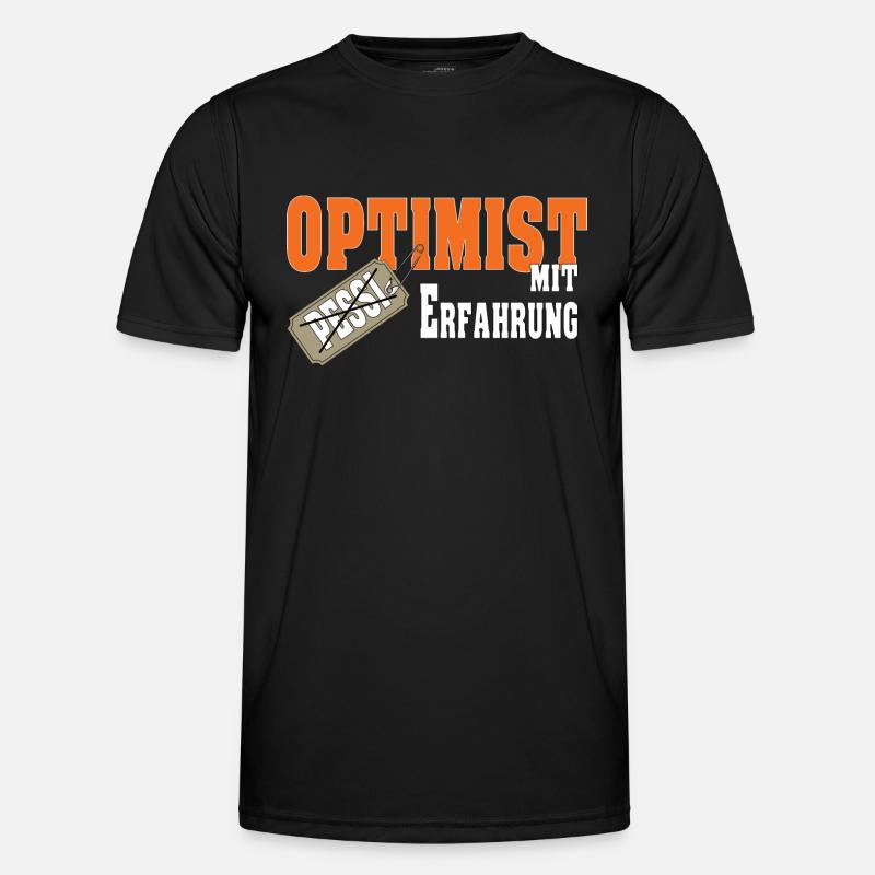 Optimist mit Erfahrung Geschenk - Männer Funktions-T-Shirt - Schwarz