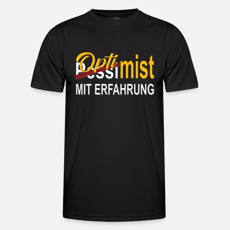 Optimist mit Erfahrung Geschenk Männer Funktions-T-Shirt