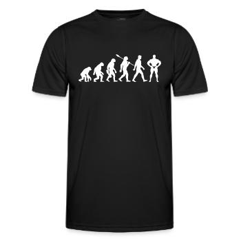 Evolution Bodybuilding Kraftsport - Männer Funktions-T-Shirt - Schwarz - Vorne - AI Model Male 178 dark (178cm)