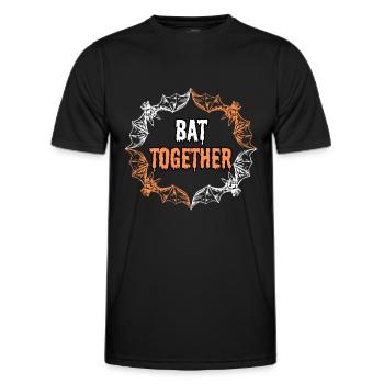 Bat Together - Men's Functional T-Shirt - black - Front - AI Model Male 178 dark (178cm)