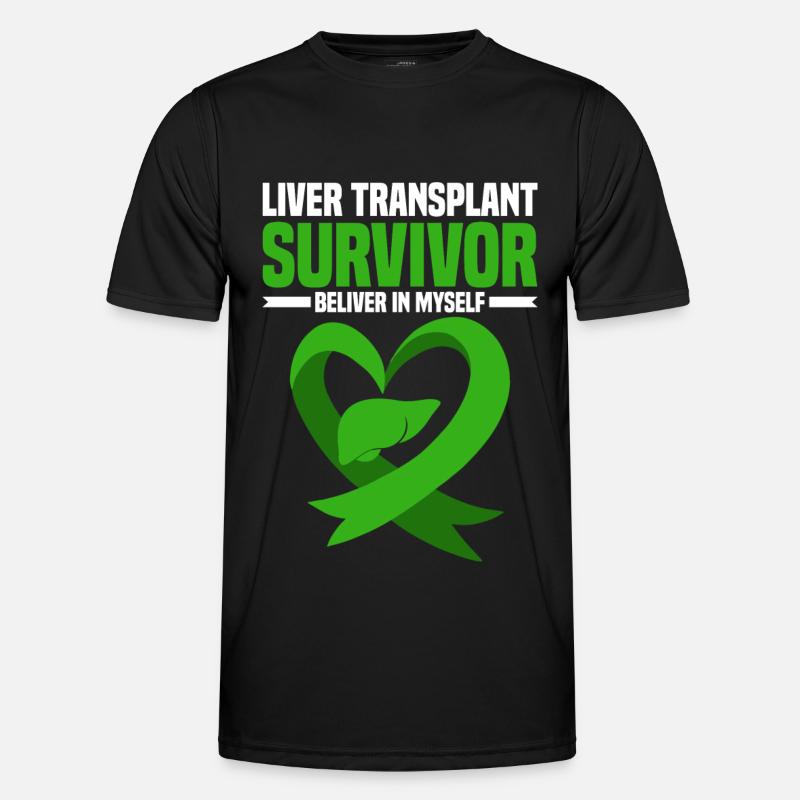 Lebertransplantation - Männer Funktions-T-Shirt - Schwarz
