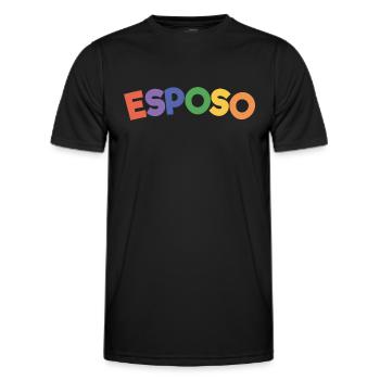 Esposo Husband To Be Groom Married Men Wedding - Men's Functional T-Shirt - black - Front - AI Model Male 178 dark (178cm)