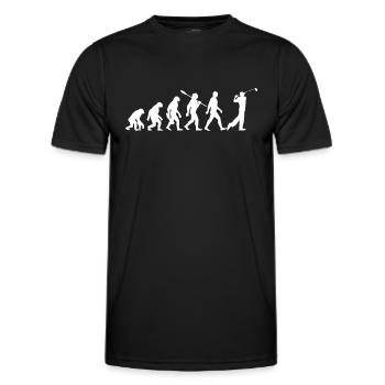 Evolution Golf - Golfspieler - Männer Funktions-T-Shirt - Schwarz - Vorne - AI Model Male 178 dark (178cm)