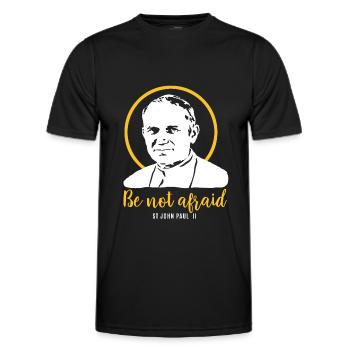 Fürchtet euch nicht - Papst Johannes Paul II JP2 - Männer Funktions-T-Shirt - Schwarz - Vorne - AI Model Male 178 dark (178cm)