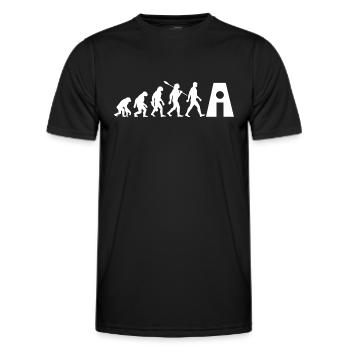 Evolution - Artificial Intelligence - AI - Men's Functional T-Shirt - black - Front - AI Model Male 178 dark (178cm)