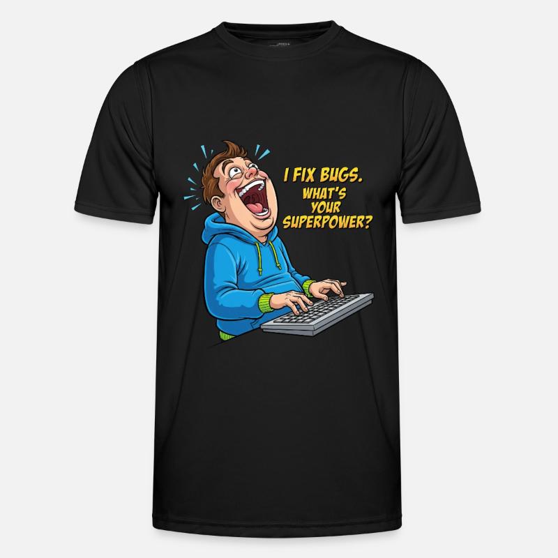 Bugfixer Power: Dein Superhelden-Skill! - Männer Funktions-T-Shirt - Schwarz