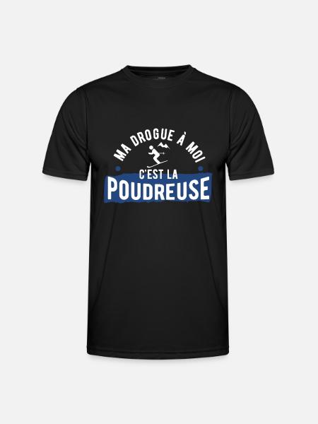 Drogue poudreuse cadeau - T-shirt sport Homme - noir