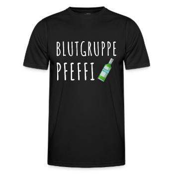 Pfefferminz Likör Pfeffi Vatertag Sauf - Männer Funktions-T-Shirt - Schwarz - Vorne - AI Model Male 178 dark (178cm)