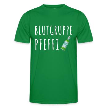 Pfefferminz Likör Pfeffi Vatertag Sauf - Männer Funktions-T-Shirt - Kelly Green - Vorne - AI Model Male 178 dark (178cm)