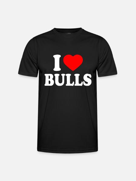 I love bulls - Men's Functional T-Shirt - black