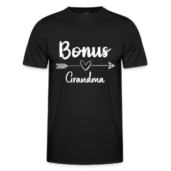 Fun gift for grandmother - Men's Functional T-Shirt - black - Front - AI Model Male 178 dark (178cm)