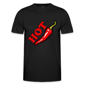 Le chili chaud - T-shirt sport Homme - noir - Devant - AI Model Male 178 dark (178cm)