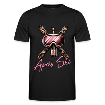 Apres Ski Party, Hüttengaudi für After Ski JGA - Männer Funktions-T-Shirt - Schwarz - Vorne - AI Model Male 178 dark (178cm)