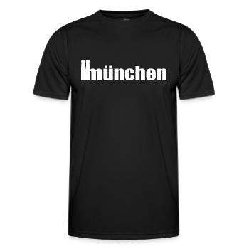 Servus - Gruß aus München - Frauenkirche - Männer Funktions-T-Shirt - Schwarz - Vorne - AI Model Male 178 dark (178cm)