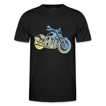Motard - T-shirt sport Homme - noir - Devant - AI Model Male 178 dark (178cm)