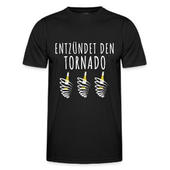 Tornado entzünden Mallorca Bier - Männer Funktions-T-Shirt - Schwarz - Vorne - AI Model Male 178 dark (178cm)