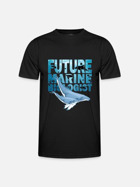 Humpback Whales Future Marine Biologist - Men's Functional T-Shirt - black