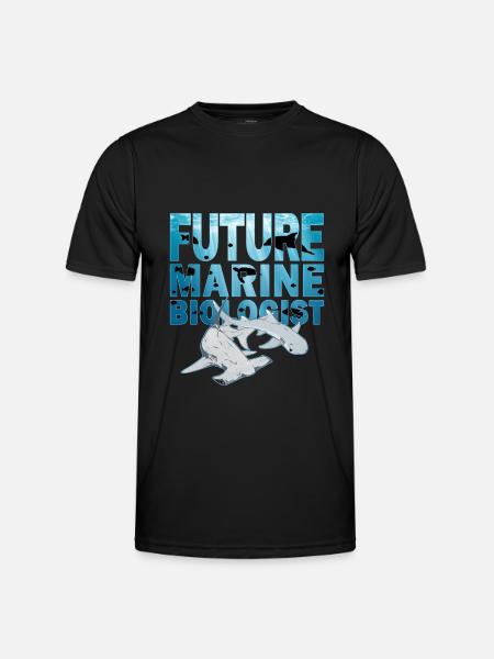 Requin-marteau à pointe blanche - T-shirt sport Homme - noir