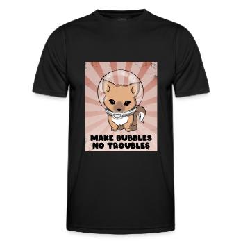 Make Bubbles No Troubles - Men's Functional T-Shirt - black - Front - AI Model Male 178 dark (178cm)