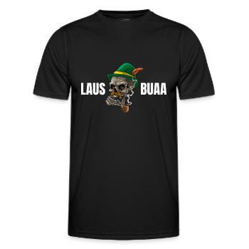 Lausbua Lederhosen - Männer Funktions-T-Shirt - Schwarz - Vorne - AI Model Male 178 dark (178cm)