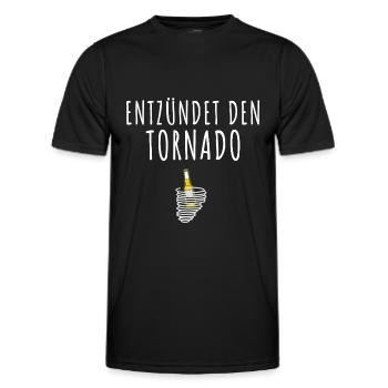 Tornado entzünden Mallorca Bier - Männer Funktions-T-Shirt - Schwarz - Vorne - AI Model Male 178 dark (178cm)