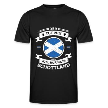 Schottland Flagge Vintage Alba Used Look GB UK - Männer Funktions-T-Shirt - Schwarz - Vorne - AI Model Male 178 dark (178cm)