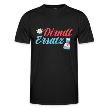 Dirndl Ersatz - Männer Funktions-T-Shirt - Schwarz - Vorne - AI Model Male 178 dark (178cm)