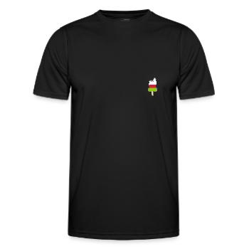 Eis am Stiel - Berge / Gletscher / Gipfel - Männer Funktions-T-Shirt - Schwarz - Vorne - AI Model Male 178 dark (178cm)