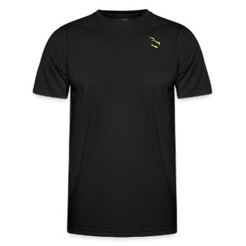 Symbole GYMDOG Jaune Éclair - T-shirt sport Homme - noir - Devant - AI Model Male 178 dark (178cm)